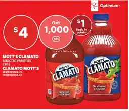 Valu-mart MOTT'S CLAMATO offer