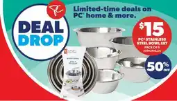 Valu-mart PC STAINLESS STEEL BOWL SET offer