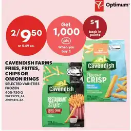 Valu-mart CAVENDISH FARMS FRIES, FRITES, CHIPS OR ONION RINGS offer