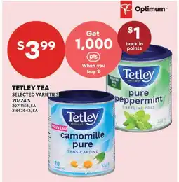 Valu-mart TETLEY TEA, 20/24'S offer