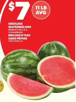Valu-mart MELONS D'EAU SANS PÉPINS, 11 LB AVERAGE offer
