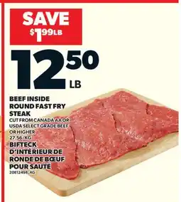 Valu-mart BIFTECK D'INTÉRIEUR DE RONDE DE BŒUF POUR SAUTÉ offer