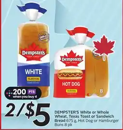 Sobeys White or Whole Wheat, Texas Toast or Sandwich Bread offer