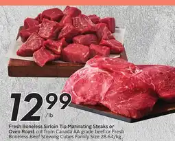 Sobeys Fresh Boneless Sirloin Tip Marinating Steaks offer