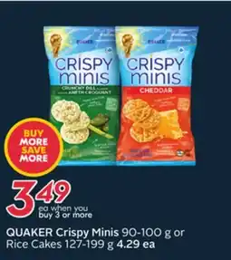 Sobeys Crispy Minis 90-100 g or Rice Cakes 127-199 g offer