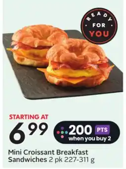Sobeys Mini Croissant Breakfast Sandwiches offer