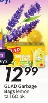 Sobeys Garbage Bags lemon tall offer