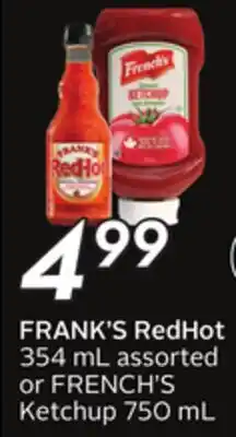 Sobeys RedHot 354 mL assorted or Ketchup 750 mL offer