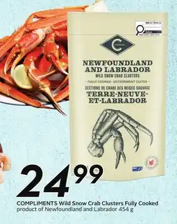 Sobeys COMPLIMENTS Wild Snow Crab Clusters offer