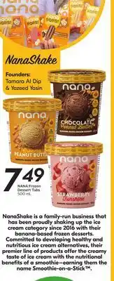 Sobeys Frozen Dessert Tubs offer
