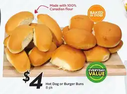 Sobeys Hot Dog or Burger Buns offer