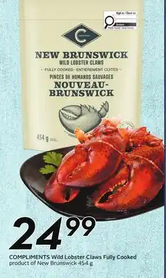 Sobeys COMPLIMENTS Wild Lobster Claws Fully Cooked offer