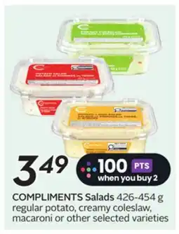 Sobeys COMPLIMENTS Salads offer