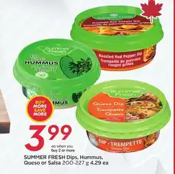 Sobeys Dips, Hummus, Queso or Salsa offer