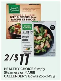 Sobeys HEALTHY CHOICE Simply Steamers or MARIE CALLENDER'S Bowls offer
