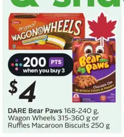 Sobeys DARE Bear Paws 168-240 g, Wagon Wheels 315-360 g or Ruffles Macaroon Biscuits 250 g offer