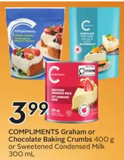 Sobeys COMPLIMENTS Graham or Chocolate Baking Crumbs offer