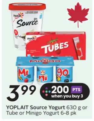 Sobeys Source Yogurt offer