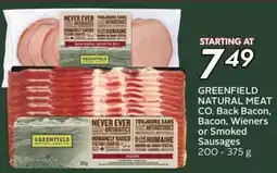 Sobeys Back Bacon, Bacon, Wieners or Smoked Sausages offer