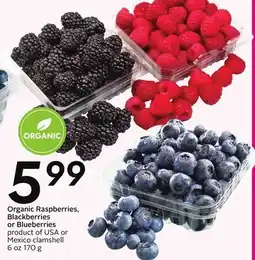 Sobeys Organic Raspberries, Blackberries or Blueberries - berry fest offer