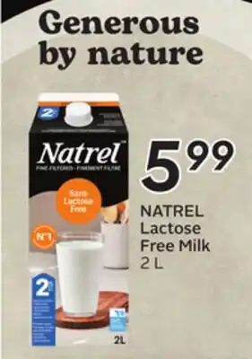 Sobeys NATREL Lactose Free Milk offer