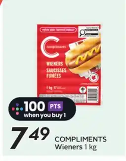 Sobeys COMPLIMENTS Wieners offer