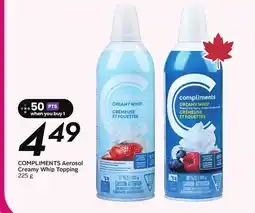 Sobeys COMPLIMENTS Aerosol Creamy Whip Topping - berry fest offer