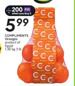 Sobeys COMPLIMENTS Oranges offer