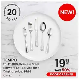 Stokes 20-Pc 18/0 Stainless Steel Flatware Set, Service for 4 offer
