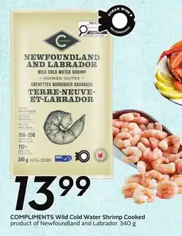 Sobeys COMPLIMENTS Wild Cold Water Shrimp Cooked offer