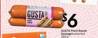Sobeys GUSTA Plant-Based Sausages offer