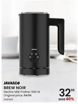 Stokes BREW NOIR Electric Milk Frother offer