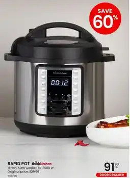 Stokes RAPID POT 18-in-1 Slow Cooker, 6 L, 1000 W offer