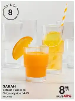 Stokes SARAH Sets of 8 Glasses offer