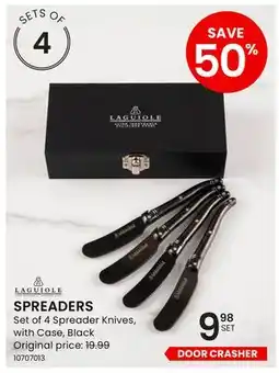 Stokes SPREADERS Set of 4 Spreader Knives, with Case, Black offer
