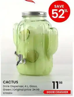 Stokes CACTUS Drink Dispenser, 4 L, Glas Green offer