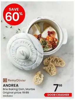 Stokes ANDREA Brie Baking Dish, Marble offer