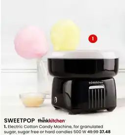 Stokes SWEETPOP Electric Cotton Candy Machine, for granulated sugar, sugar free or hard candies offer