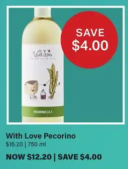 LCBO With Love Pecorino offer