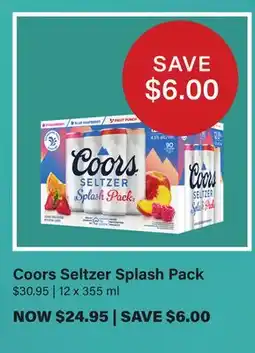 LCBO Coors Seltzer Splash Pack offer