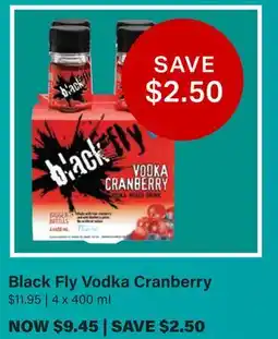 LCBO Black Fly Vodka Cranberry offer