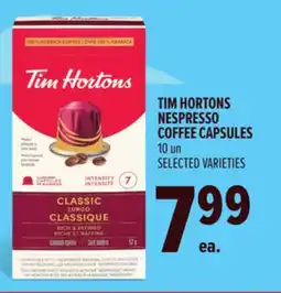 Metro TIM HORTONS NESPRESSO COFFEE CAPSULES offer