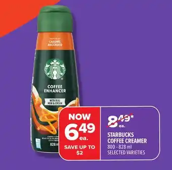 Metro STARBUCKS COFFEE CREAMER offer