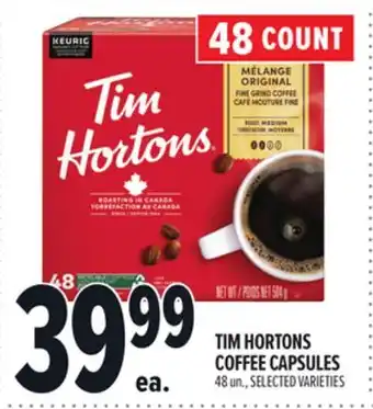 Metro TIM HORTONS COFFEE CAPSULES offer