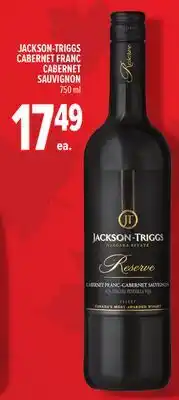 Metro JACKSON-TRIGGS CABERNET FRANC CABERNET SAUVIGNON offer