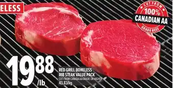 Metro RED GRILL BONELESS RIB STEAK VALUE PACK offer