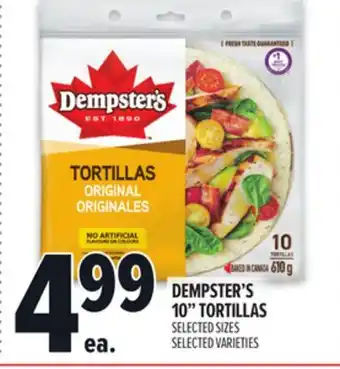 Metro DEMPSTER'S 10 TORTILLAS offer