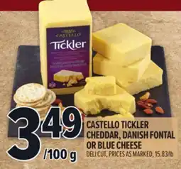 Metro CASTELLO TICKLER CHEDDAR, DANISH FONTAL OR BLUE CHEESE offer