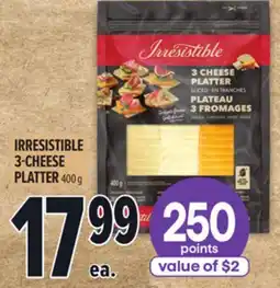 Metro IRRESISTIBLE 3-CHEESE PLATTER offer