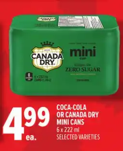 Metro COCA-COLA OR CANADA DRY MINI CANS offer